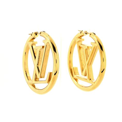 louis vuitton hoops|louis vuitton gold hoop earings.